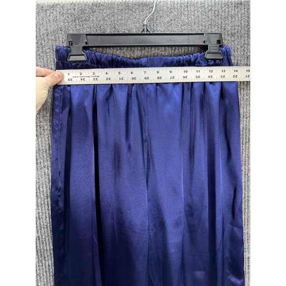 Vintage Victoria’s Secret Satin Pajama Pants Size M/L Blue Purple Gold Label 90s - Picture 4 of 8